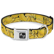 Dog Bone Seatbelt Buckle Collar - Vivid Banana Bunches Stacked
