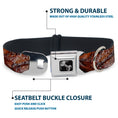 Load image into Gallery viewer, Dog Bone Black/Silver Seatbelt Buckle Collar - Vivid Grilled Steak
