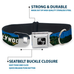 Dog Bone Seatbelt Buckle Collar - Vivid HOLLYWOOD Sign
