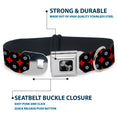 Load image into Gallery viewer, Dog Bone Seatbelt Buckle Collar - Vinyl Records 2-Stripe Red/Black/Gray
