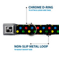 Load image into Gallery viewer, Dog Bone Seatbelt Buckle Collar - Vinyl Records Stacked Black/Gray/Multi Color
