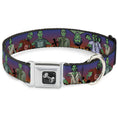 Load image into Gallery viewer, Dog Bone Seatbelt Buckle Collar - Walking Zombies
