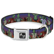 Dog Bone Seatbelt Buckle Collar - Walking Zombies