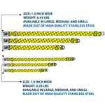 Dog Bone Seatbelt Buckle Collar - Wire Grid Yellow/Black/Gray