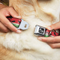 Load image into Gallery viewer, Dog Bone Seatbelt Buckle Collar - Watermelon Stripe Red/Green/Black
