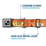 Dog Bone Seatbelt Buckle Collar - Waffle/Chicken Poses