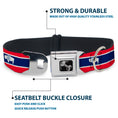Load image into Gallery viewer, Dog Bone Seatbelt Buckle Collar - Wyoming Flags
