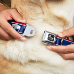 Dog Bone Seatbelt Buckle Collar - Wyoming Flags