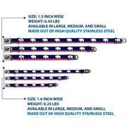 Dog Bone Seatbelt Buckle Collar - Wyoming Flags/WYOMING Typography