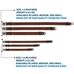 Dog Bone Seatbelt Buckle Collar - Wood Grain Vertical Brown