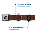Load image into Gallery viewer, Dog Bone Seatbelt Buckle Collar - Wood Grain Vertical Brown
