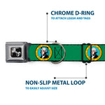 Dog Bone Seatbelt Buckle Collar - Washington Flag