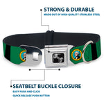 Dog Bone Seatbelt Buckle Collar - Washington Flags/Black