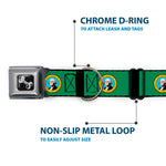 Dog Bone Seatbelt Buckle Collar - Washington Flags/Black