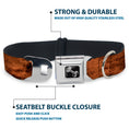 Load image into Gallery viewer, Dog Bone Seatbelt Buckle Collar - Wood Grain3 Horizontal Brown
