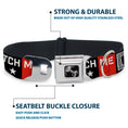 Load image into Gallery viewer, Dog Bone Seatbelt Buckle Collar - WATCH ME DAB/Stars Black/Red/White/Crackle Gray
