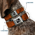 Load image into Gallery viewer, Dog Bone Seatbelt Buckle Collar - Wood Grain Cherry Wood
