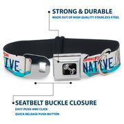 Dog Bone Seatbelt Buckle Collar - Washington License Plate NATIVE