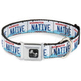 Load image into Gallery viewer, Dog Bone Seatbelt Buckle Collar - Washington License Plate NATIVE

