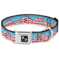 Load image into Gallery viewer, Dog Bone Seatbelt Buckle Collar - WASHINGTON Mountain Range Turquoise/White/Red
