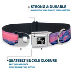 Dog Bone Seatbelt Buckle Collar - Washington MT. RAINIER Sunset Landscape