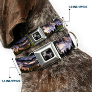 Dog Bone Seatbelt Buckle Collar - Washington MT. RAINIER Valley Landscape