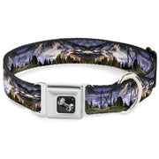 Dog Bone Seatbelt Buckle Collar - Washington MT. RAINIER Valley Landscape