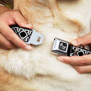 Buckle-Down Seatbelt Buckle Dog Collar - XXX Black/White
