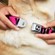 Dog Bone Seatbelt Buckle Collar - YOLO Pink/Black