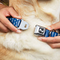 Load image into Gallery viewer, Dog Bone Seatbelt Buckle Collar - YOU MAD BRO White/Royal
