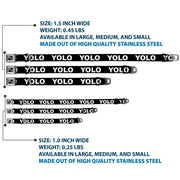 Dog Bone Seatbelt Buckle Collar - YOLO Black/White