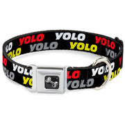 Dog Bone Seatbelt Buckle Collar - YOLO2 Black/Red/White/Gray/Yellow