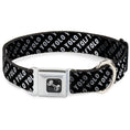 Load image into Gallery viewer, Dog Bone Seatbelt Buckle Collar - YOLO Diagonal Black/Gray/White
