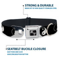 Load image into Gallery viewer, Dog Bone Seatbelt Buckle Collar - Yin Yang Symbol Black/White
