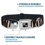 Dog Bone Seatbelt Buckle Collar - Zebra