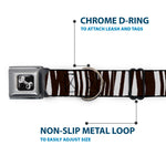 Dog Bone Seatbelt Buckle Collar - Zebra