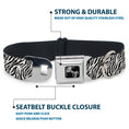 Load image into Gallery viewer, Dog Bone Seatbelt Buckle Collar - Zebra 2 White
