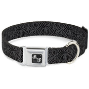 Dog Bone Seatbelt Buckle Collar - Zebra 2 Black/Gray