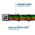 Load image into Gallery viewer, Dog Bone Seatbelt Buckle Collar - Zebra Head Rasta
