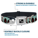 Dog Bone Seatbelt Buckle Collar - Zebra Poops Color