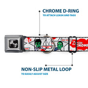 Dog Bone Seatbelt Buckle Collar - Zombie CHOMP!