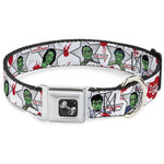 Dog Bone Seatbelt Buckle Collar - Zombie CHOMP!