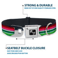 Load image into Gallery viewer, Dog Bone Seatbelt Buckle Collar - Zarape1 Horizontal Red/White/Green
