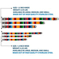 Load image into Gallery viewer, Dog Bone Seatbelt Buckle Collar - Zarape2 Vertical Multi Color Stripe
