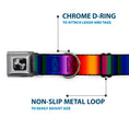 Load image into Gallery viewer, Dog Bone Seatbelt Buckle Collar - Zarape3 Vertical Multi Color Fade
