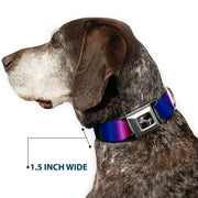 Dog Bone Seatbelt Buckle Collar - Zarape3 Vertical Multi Color Fade