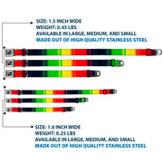 Dog Bone Seatbelt Buckle Collar - Zarape4 Vertical Rasta