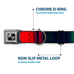 Dog Bone Seatbelt Buckle Collar - Zarape4 Vertical Rasta