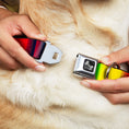 Load image into Gallery viewer, Dog Bone Seatbelt Buckle Collar - Zarape4 Vertical Rasta
