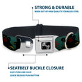 Load image into Gallery viewer, Dog Bone Seatbelt Buckle Collar - ZOMBIE KILLER Zombie March Green/Red/Black
